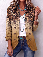 Reyes | Chaqueta Blazer Leopardo Ocre con Volantes 1