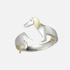 Anillo Teckel en Plata de ley 925 - Talla ajustable 1