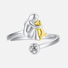 Anillo réglable para Perro en Plata de ley 925 con Zirconia - Hecho a mano 2