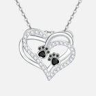 Collar Corazón Huella de Perro con Zirconia 2