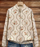 Persephone™ | Cárdigan con Estampado Floral Delicado de Enredadera en Crema 4