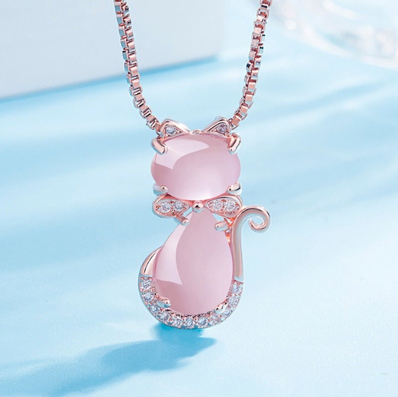 Collar para Gato Adorable en pierre Rosa con zircon