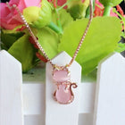 Collar para Gato Adorable en pierre Rosa con zircon 3