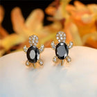 Aretes tortue de mer en Zirconia y Plata 4