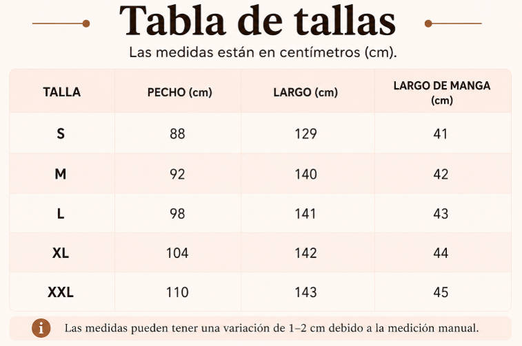 Guía de tallas
