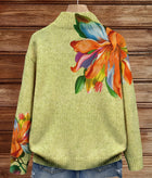 Sidonie™ | Cárdigan con Estampado Floral Tropical de Lirios Vibrantes 2