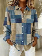 Andrea | Blusa Vintage con Estampado Patchwork 4