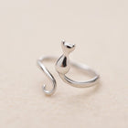 Anillo Adorable Gato en Acero inoxidable 5