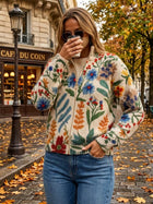 Tabitha™ | Cárdigan con Cierre y Estampado Floral de Jardín Botánico 3