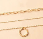 Trinidad - Collar Dorado Clásico de Capas con Colgante 2