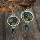 Aretes Colgantees vintage Gato Negro Tropical 3