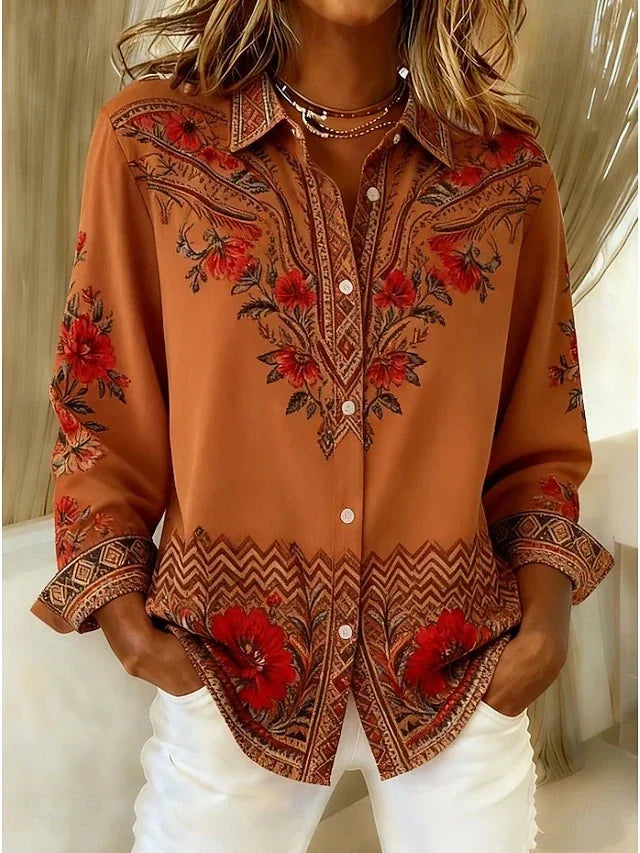 Mariana | Blusa de Manga Larga con Estampado Floral