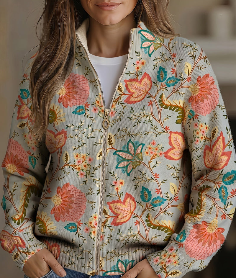 Xanthe™ | Cárdigan con Estampado Floral Vintage de Jardín